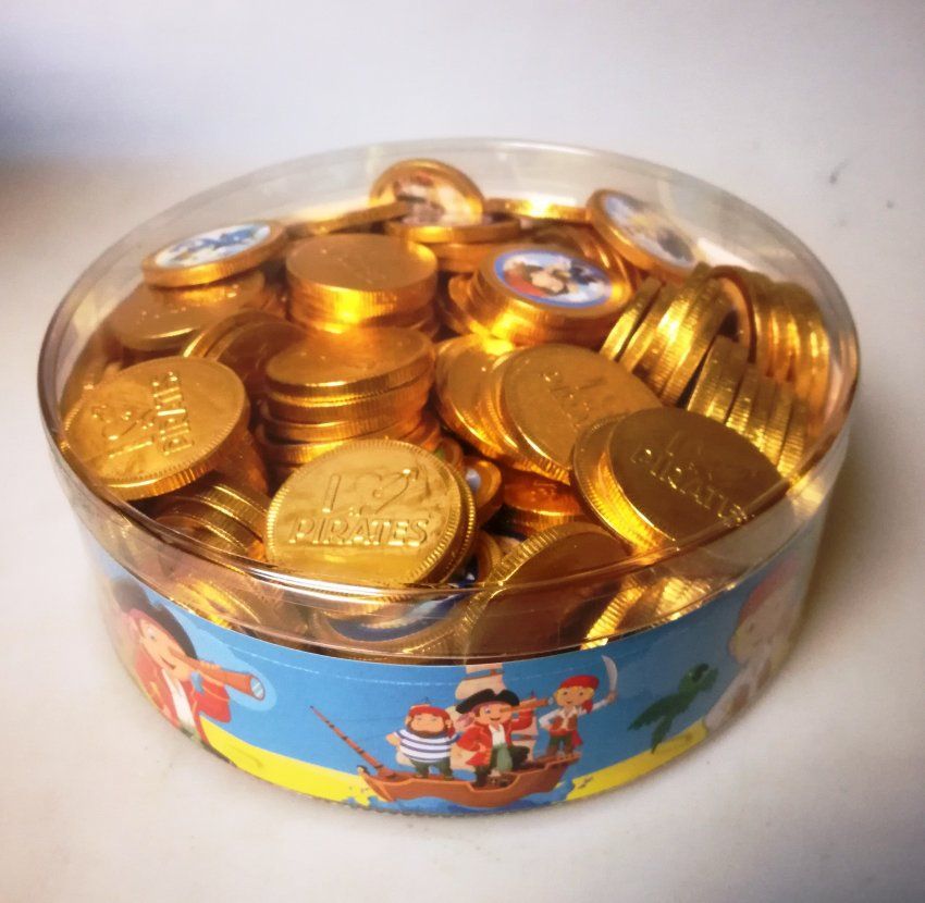 Monedas de chocolate